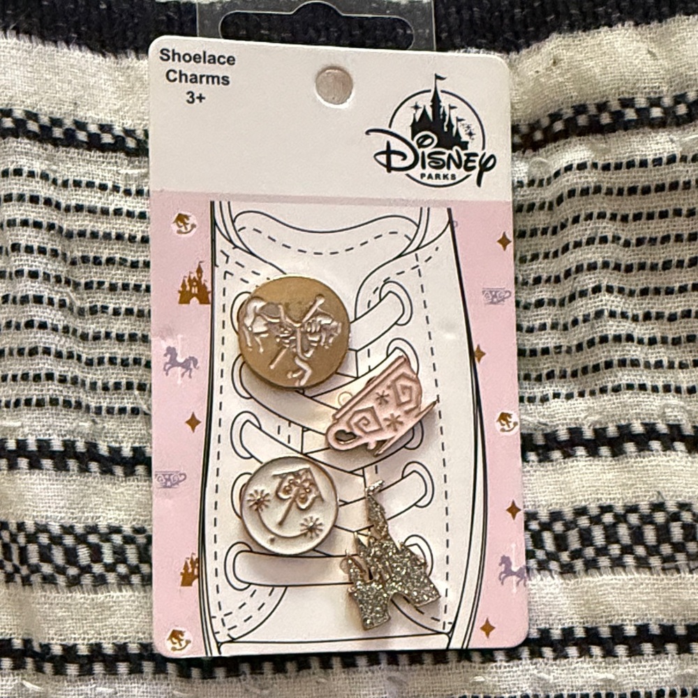 Disney Kids Shoelace Charms - Gold and Silver